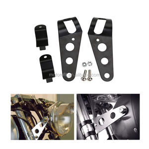 Piezas de motocicleta, soporte de faro delantero modificado para motocicleta para Harley Prince, soporte de Faro de aleación de aluminio - Product Image 6