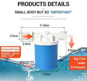Da15 chuyên nghiệp 10 + yeas tự động mini nhựa ngang loại mực nước Van điều khiển - Product Image 4