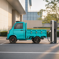 Mini camionnette électrique robuste à 4 roues pour le transport de marchandises, la logistique et l'agriculture avec benne ouverte