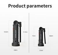 Senter Led Cob taktis Mini, lampu kerja portabel Super terang dapat diisi ulang Usb