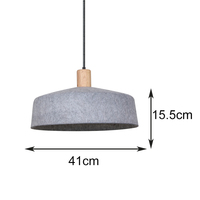Lustre en feutre acoustique vintage à LED pour la maison et le bureau, éclairage de plafond, CRI 90, abat-jour coloré