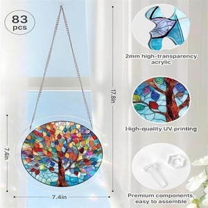 Decoración Pintada para Ventana con Efecto de Luz Solar, Estilo Rompecabezas, Superventas para el Hogar - Product Image 6
