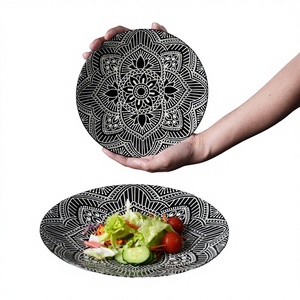 Juego de Vajilla de Porcelana de Lujo con Elegante Diseño de Plantas, Apto para Horno, Microondas y Lavavajillas, Juego de Platos y Utensilios Portátiles - Product Image 3