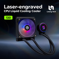 Refroidisseur de processeur liquide AIO de niveau d'entrée 120 mm personnalisé en usine, logo laser, pompe RGB, 200 W TDP pour PC de jeu mini-tour Intel AMD