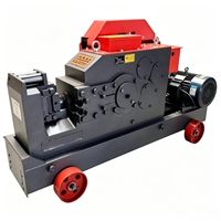 Machine à couper les barres d'armature GQ45 3kw avec double alimentation par rouleaux, lame plate, coupeuse multi-barres en acier pour la construction