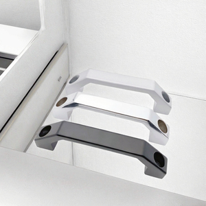 Modern Minimalist Aluminum Alloy Door Handle Sand Black with Adjustable Feature <b>for</b> Cabinet Drawer Wardrobe Furniture - Product Image 3