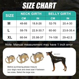 Tactical Vest Dog <b>Harness</b> Heavy Duty Training <b>No</b>-<b>Pull</b> K9 Vest Handle Molle System for Large Dogs - Product Image 6