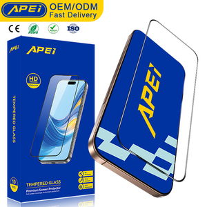 Protector de Pantalla de Vidrio Templado APEI Anti-Rayones ESD de 0.33MM con Cobertura Total para <span class=keywords><strong>iPhone</strong></span> 17 <span class=keywords><strong>Pro</strong></span> Max, 16 <span class=keywords><strong>Pro</strong></span>, 15 Plus - Product Image 1