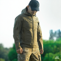 Veste thermique matelassée tactique imperméable légère en softshell camouflage coupe-vent pour homme, idéale pour le trekking et la chasse en hiver
