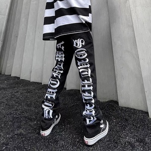 Marque privée personnalisée Y2K Jeans évasés vintage pour hommes Jeans baggy en denim gothique croisé <span class=keywords><strong>avec</strong></span> impression - Product Image 3