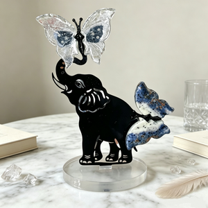 Vendita all'Ingrosso di Cristalli Naturali Misti a Forma di Elefante con <span class=keywords><strong>Farfalla</strong></span>, Cristalli di Quarzo per Guarigione Reiki <span class=keywords><strong>e</strong></span> Decorazione - Product Image 5