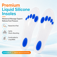 Nouvelle semelle orthopédique personnalisée en gel de silicone pour fasciite plantaire, absorption des chocs et correction du pied plat