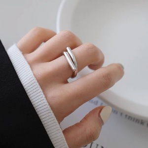 S925 Sterling Silver Geometric <b>Open</b> <b>Ring</b> For Women Index Finger Everyday Wear - Product Image 1
