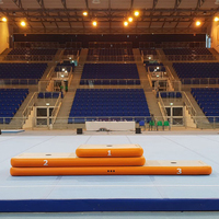 Tapis de trampoline gonflable personnalisable en promotion, plateforme de gymnastique gonflable DWF pour l'entraînement