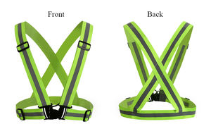 Sicherheits reflektierende Fahrrad gürtel weste Grüne Nacht Laufen im Freien Gehen Hi Vis Verstellbarer Unisex-Sicherheits gurt Reflektierende Weste - Product Image 2