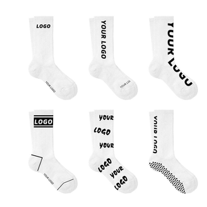 Chaussettes de sport pour homme en coton peigné premium côtelé <span class=keywords><strong>blanc</strong></span> professionnel avec logo brodé personnalisé d'<span class=keywords><strong>oiseau</strong></span> - Product Image 5