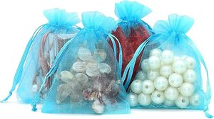 Branded Favor Personalized Organza Gift Bags Bulk Custom Logo <b>Drawstring</b> Mesh Jewelry <b>Pouches</b> Sheer Mesh Wrap Festival Branding - Product Image 5