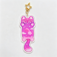 Porte-clés en plastique personnalisé imprimé UV, breloque acrylique, souvenir de convention anime, faible MOQ pour illustration de personnage IP d'artiste
