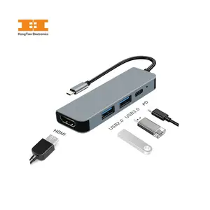 Usb 3.0 Hub 4 Port Tipe C Hub Converter Usb Splitter Adapter Telepon Usb Docking Station untuk Macbook