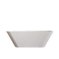 Baignoire autoportante ovale en pierre artificielle pour mur arrière, baignoire profonde pour hôtel, surface solide moderne, capacité 60 gallons+, durable
