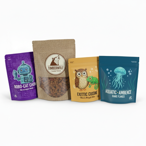 Sachet Doypack en plastique premium pour emballage alimentaire (snacks, noix) avec fenêtre transparente et options de taille et de logo personnalisés - Product Image 1