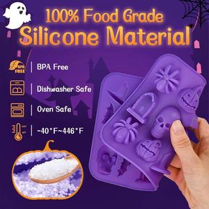 18 Cavity Halloween Pumpkin Hat 662 Silicone Mold - Silicone Chocolate Mould for DIY Candy/Biscuit & Silicone <b>Cake</b> Decoration - Product Image 3