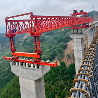 Lanceur de poutres de pont monté sur rail, capacité de 900 tonnes, chariot électrique, moteur/boîte de vitesses/roulement/moteur pour l'installation de poutres lourdes