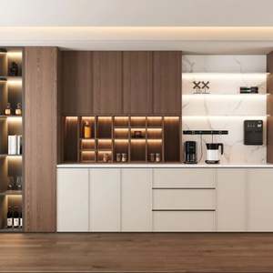 Ensemble de meubles de salon en bois et en verre moderne de luxe personnalisé avec une grande capacité écologique pour les applications hospitalières - Product Image 1