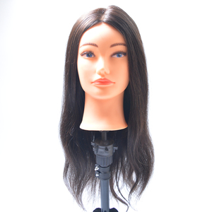 Venta al por mayor de <span class=keywords><strong>pelo</strong></span> indio maniquí cabeza de entrenamiento cabeza de maniquí <span class=keywords><strong>muñeca</strong></span> para Peluqueros - Product Image 1