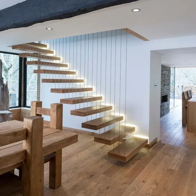 Cbmmart tự làm cầu thang với gỗ treads thiết kế mới cầu thang trang trí từ cầu thang ánh sáng