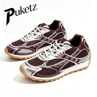 Vente en gros Puketz Baskets de running vintage pour hommes et femmes, d'été, en maille respirante, color-block, style 'Dad Shoes' rétro de créateur, amorties