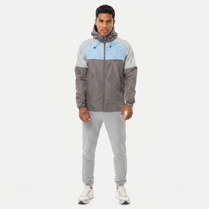 Finer Threads <b>Men's</b> Vintage Hooded Windbreaker <b>Jacket</b> 100% Cotton Custom Logo Options Plus Size Solid Color - Product Image 1