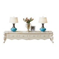 Ensemble de meubles de salon français pour petit appartement, table basse et meuble TV en marbre européen, style minimaliste, pour hôtel