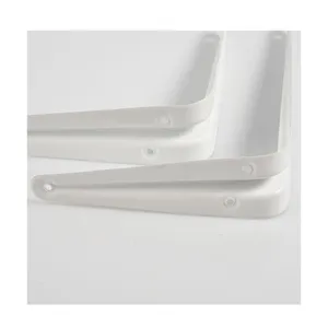 Furniture Fitting L Shaped White metal shelf support brackets