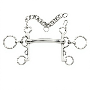 Bocado de Caballo Mullen Rugby Pelham Premium, Pulido, con Boca Lisa, de Acero Inoxidable, Equipo Ecuestre, Equipo Veterinario - Product Image 1