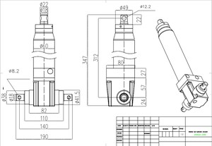 HYDRAULIKZYLINDER (AKTUATOR) für MEDIZINISCHES BETT - Product Image 2