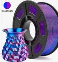 Filament d'impression 3D OKE PLA Soie en deux couleurs, diamètre 1,75 mm, bicolore, 1KG 3KG 5KG, matériau PLA pour usine OEM de soie