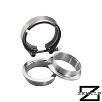 Kit de colliers de serrage V-band OEM en acier inoxydable 304 pour échappement turbo et downpipe 2,25 pouces, robustes, à double boulon en T, anti-fuite, garantie 3 ans