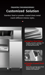 Бесвентиляционная вытяжная система для коммерческого оборудования для приготовления пищи в зонах общественного питания, из нержавеющей стали - Product Image 3