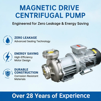 Pompa Sentrifugal Magnetic Drive Tanpa Sambungan Berlapis PFA Tekanan Tinggi dengan Motor Anti Ledakan 25m/h untuk Industri