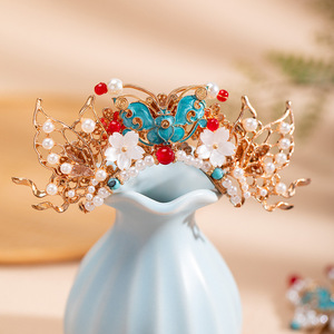 Adornos para el cabello de estilo étnico etéreo, horquillas de cloisonné, accesorios para el cabello estilo Hanfu retro, imitación de estilo antiguo de cloisonné - Product Image 2