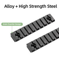 Accessoires tactiques 5 7 9 11 13 emplacements Système de rail Lok en alliage d'aluminium et polymère avec vis à écrou en T et clé