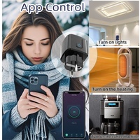 Enchufe Inteligente Tuya 16/20A con WiFi, Función de Temporizador y Monitor de Energía, Compatible con Smartlife, Google Home, Alexa y Alice