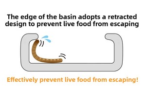Tazón de Alimentación a Prueba de Escape para Reptiles, Insectos y Crickets, Tanque de Cerámica para Mascotas Pequeñas para Alimentar con Gusanos de la Harina, Tanque de Agua - Product Image 6