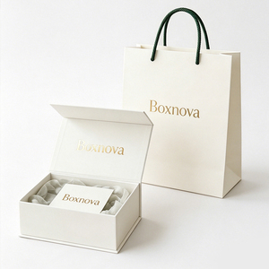 <span class=keywords><strong>Cajas</strong></span> <span class=keywords><strong>de</strong></span> Cartón Rígido Reciclables, Plegables, Magnéticas, Blancas, con Laminado Mate, Impresión Personalizada al por Mayor, con Bolsas <span class=keywords><strong>de</strong></span> Papel - Product Image 3