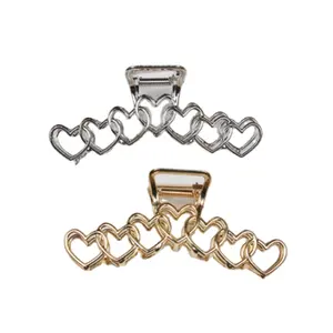 High Quality Wholesale Silvery High-End Hair Clip Oversized Grab Clip Claw Clip