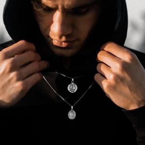 Collier pendentif rétro en acier inoxydable plaqué or 18 carats avec portrait de centurion romain, pendentif étanche pour <span class=keywords><strong>homme</strong></span> - Product Image 2