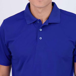 Logotipo personalizado de alta calidad de lujo sólido de secado rápido ligero transpirable cuello de doble capa hombres Golf seda Polo camisetas - Product Image 4