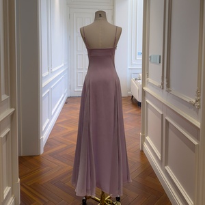 OUDINA Nuovi Arrivi Chic, Elegante Abito Lungo Senza Maniche in <span class=keywords><strong>Chiffon</strong></span> <span class=keywords><strong>Giallo</strong></span>, Vestito Casual da Donna - Product Image 6