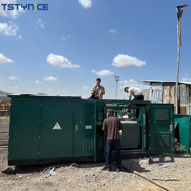 Compact Three Phase European-style Metal Copper High-altitude Insulation Optimized Fully Sealed 800KVA 33KV/400V IP66 Substation